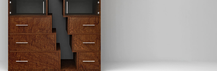 Stagger Bookshelves by SIDD Fine Woodworking