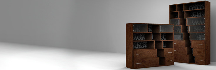 Stagger Bookshelves by SIDD Fine Woodworking